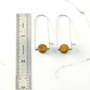 Coin - Silver & Yellow Mookaite Arc Earrings Earrings Bijou by SAM