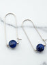 Coin - Silver and Lapis Lazuli Arc Earrings Earrings Bijou by SAM