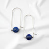 Coin - Silver and Lapis Lazuli Arc Earrings Earrings Bijou by SAM