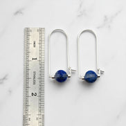 Coin - Silver and Lapis Lazuli Arc Earrings Earrings Bijou by SAM
