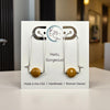 Coin - Silver & Yellow Mookaite Arc Earrings Earrings Bijou by SAM
