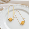 Coin - Gold & Yellow Mookaite Arc Earrings Earrings Bijou by SAM