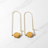 Coin - Gold & Yellow Mookaite Arc Earrings Earrings Bijou by SAM