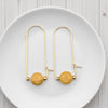 Coin - Gold & Yellow Mookaite Arc Earrings Earrings Bijou by SAM