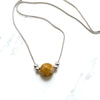 Coin - Silver and Yellow Mookaite Necklace Necklace Bijou by SAM