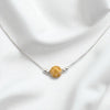 Coin - Silver and Yellow Mookaite Necklace Necklace Bijou by SAM