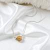 Coin - Silver and Yellow Mookaite Necklace Necklace Bijou by SAM