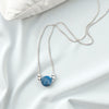 Coin - Silver and Blue Apatite Necklace Necklace Bijou by SAM