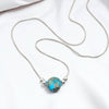 Coin - Silver and Turquoise Necklace Necklace Bijou by SAM