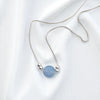 Coin - Silver and Aquamarine Necklace Necklace Bijou by SAM