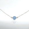 Coin - Silver and Aquamarine Necklace Necklace Bijou by SAM