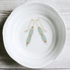 Sea Glass - Gold & Seafoam Green Threader Earrings Bijou by SAM