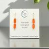 Sea Glass - Gold and Orange Sea Glass Threaders Earrings Bijou by SAM