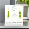 Sea Glass - Gold and Lime Green Threaders Earrings Bijou by SAM