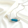 Sea Glass - Silver & Teal Blue Necklace Necklace Bijou by SAM