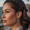Sea Glass - Sky Blue Threader Earrings Earrings Bijou by SAM