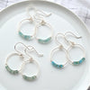 Small Gemstone Hoops - Ocean Sunset Earrings Bijou by SAM