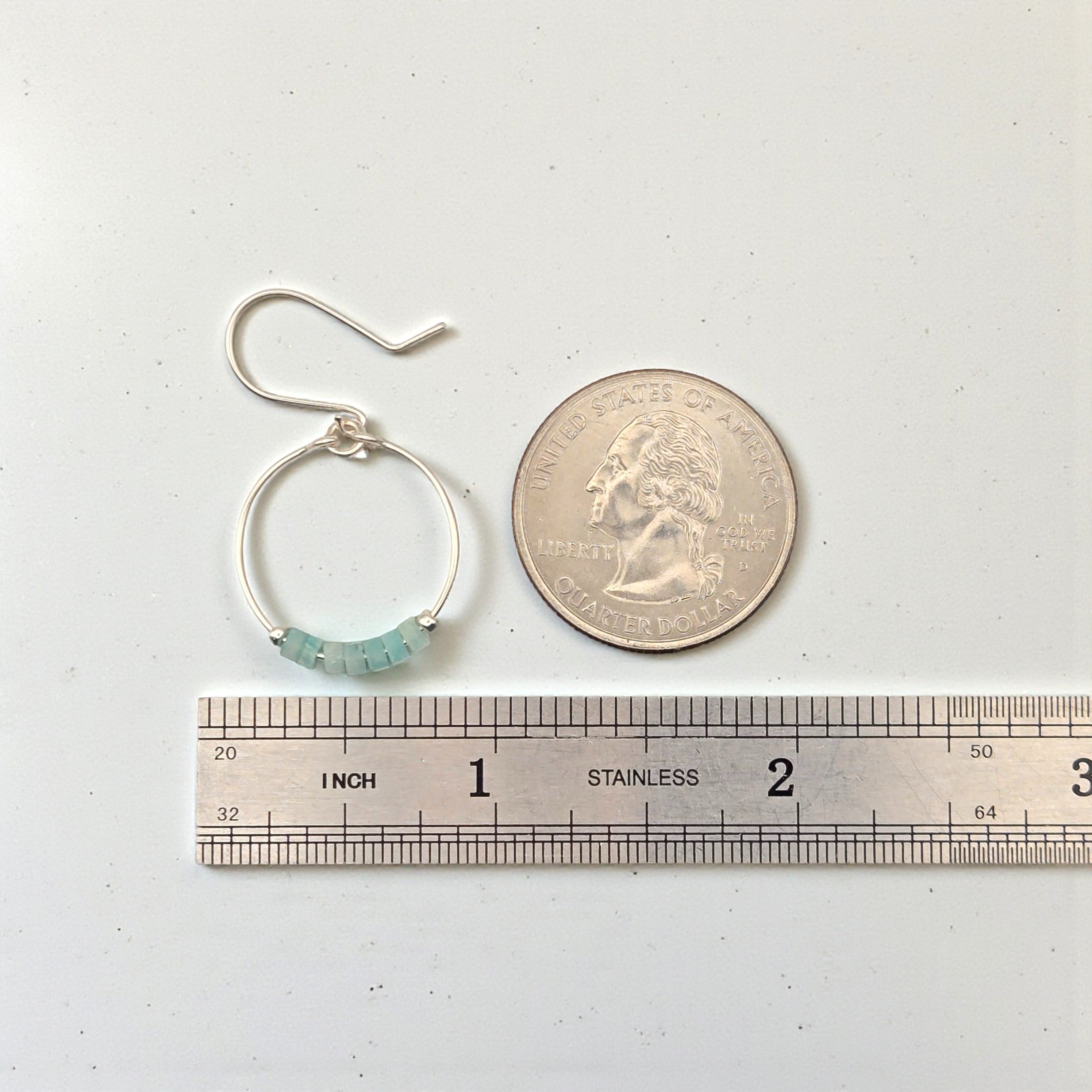 Small Gemstone Hoops - Ocean Sunset Earrings Bijou by SAM