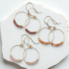 Small Gemstone Hoops - Desert Sunset Earrings Bijou by SAM