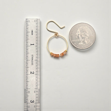 Small Gemstone Hoops - Desert Sunset Earrings Bijou by SAM