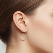 Small Gemstone Hoops - Desert Sunset Earrings Bijou by SAM