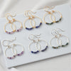 Small Gemstone Hoops - Mountain Sunset Earrings Bijou by SAM