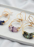 Small Gemstone Hoops - Mountain Sunset Earrings Bijou by SAM