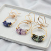 Small Gemstone Hoops - Mountain Sunset Earrings Bijou by SAM