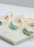 Small Gemstone Hoops - Ocean Sunset Earrings Bijou by SAM