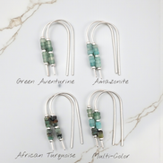 Cheval - Ocean Sunset Earrings Bijou by SAM Sterling Silver African Turquoise