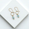 Mini Gemstone Hoops - Sunny Day Earrings Bijou by SAM Gold Fill Blue Apatite