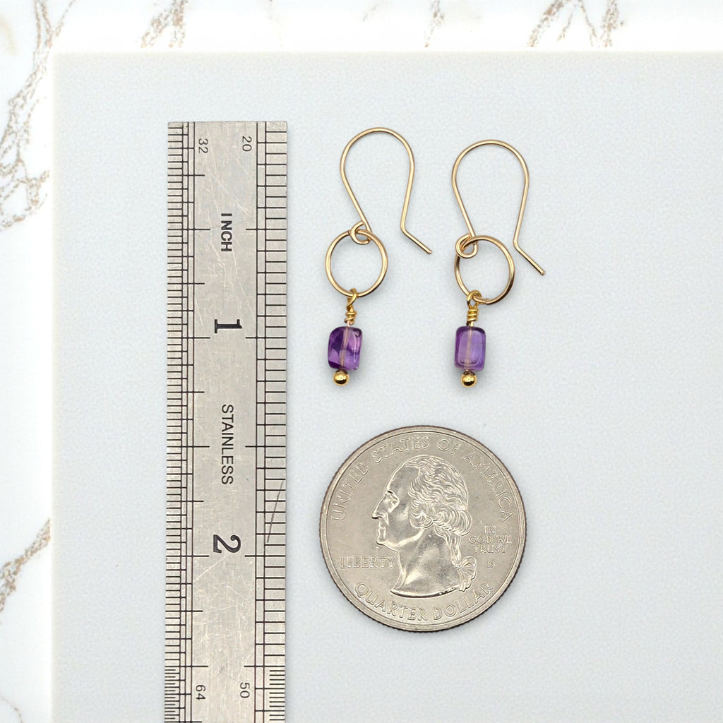 Mini Gemstone Hoops - Sunny Day Earrings Bijou by SAM
