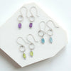 Mini Gemstone Hoops - Sunny Day Earrings Bijou by SAM