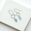 Mini Gemstone Hoops - Sunny Day Earrings Bijou by SAM Sterling Silver Blue Apatite