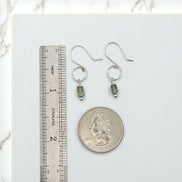 Mini Gemstone Hoops - Deep Forest Earrings Bijou by SAM