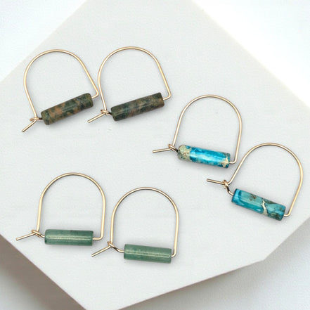 Arc Gemstone Earrings - Ocean Sunset Earrings Bijou by SAM