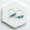 Arc Gemstone Earrings - Ocean Sunset Earrings Bijou by SAM Gold Fill Turquoise Jasper