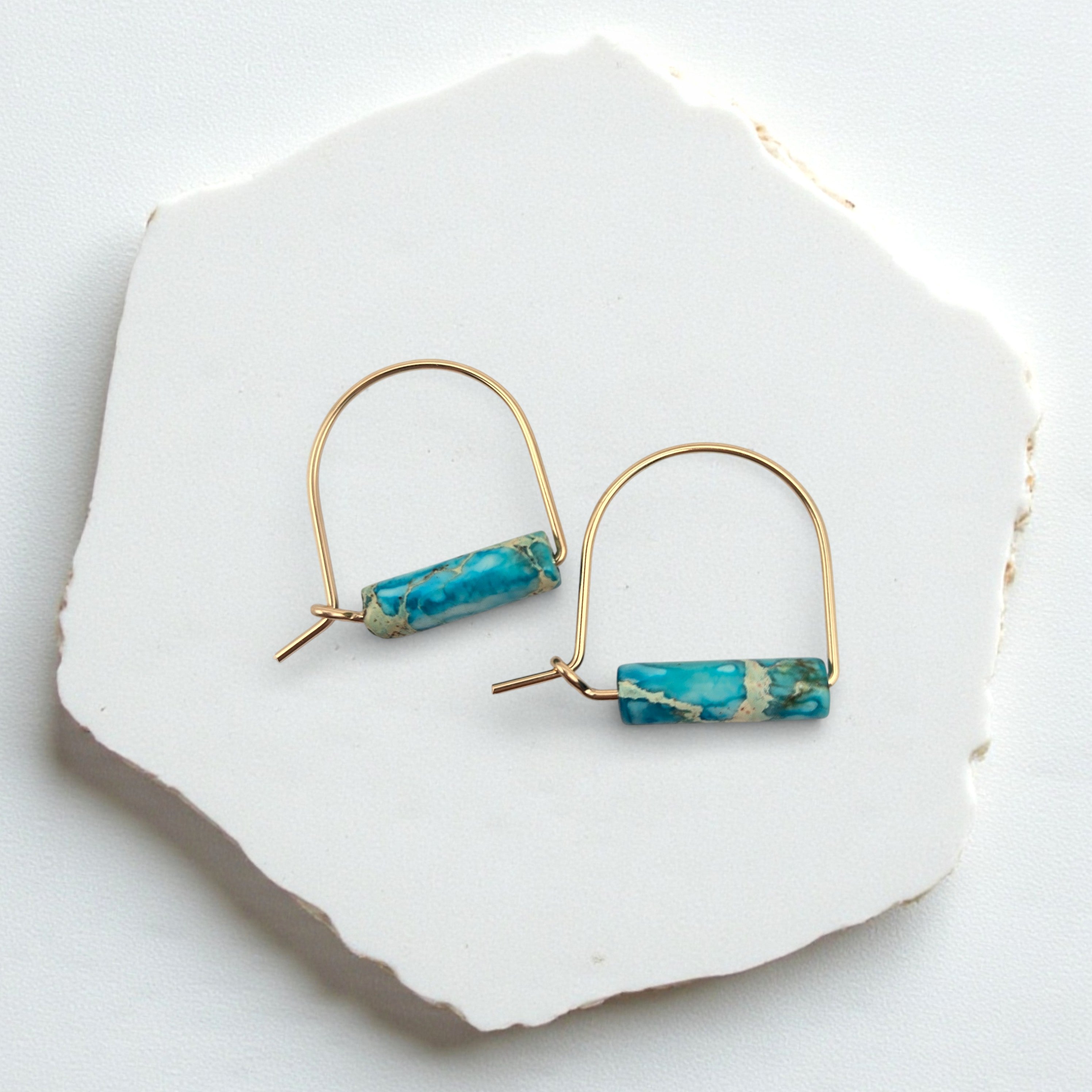 Arc Gemstone Earrings - Ocean Sunset Earrings Bijou by SAM