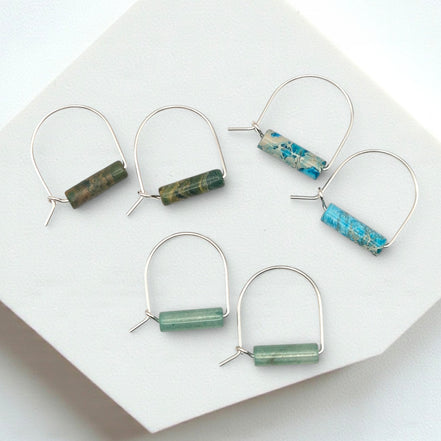 Arc Gemstone Earrings - Ocean Sunset Earrings Bijou by SAM