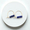Arc Gemstone Earrings - Mountain Sunset Earrings Bijou by SAM Gold Fill Lapis Lazuli