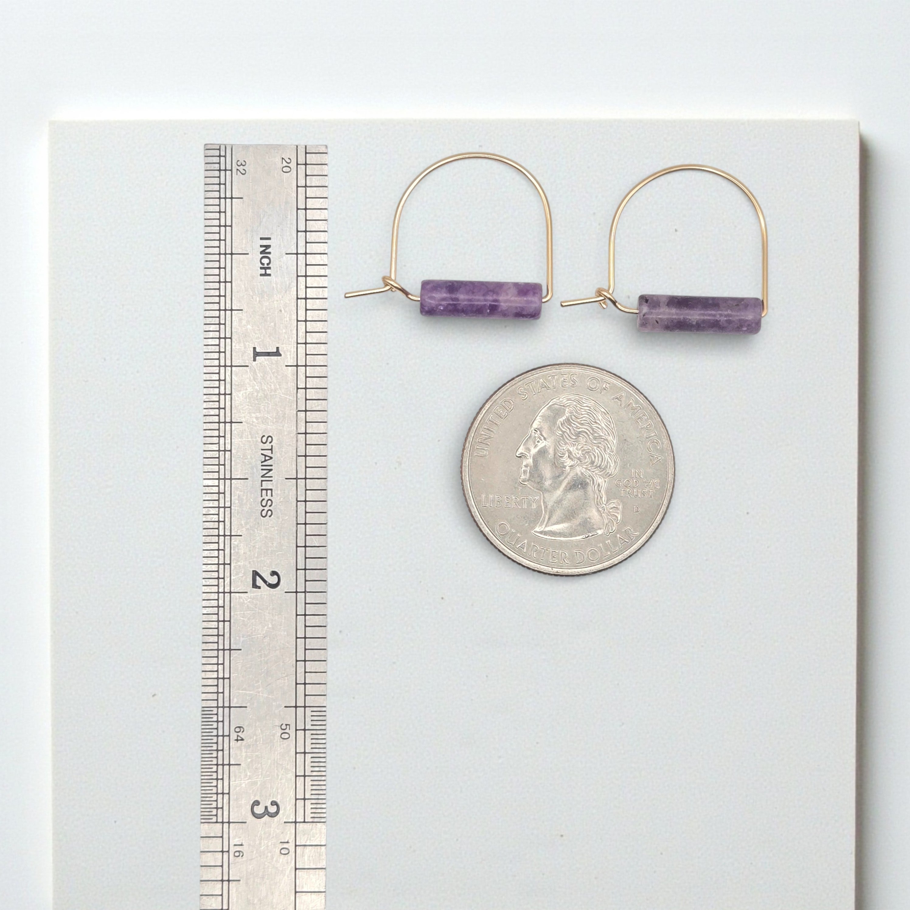 Arc Gemstone Earrings - Mountain Sunset Earrings Bijou by SAM