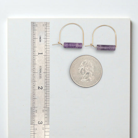 Arc Gemstone Earrings - Mountain Sunset Earrings Bijou by SAM