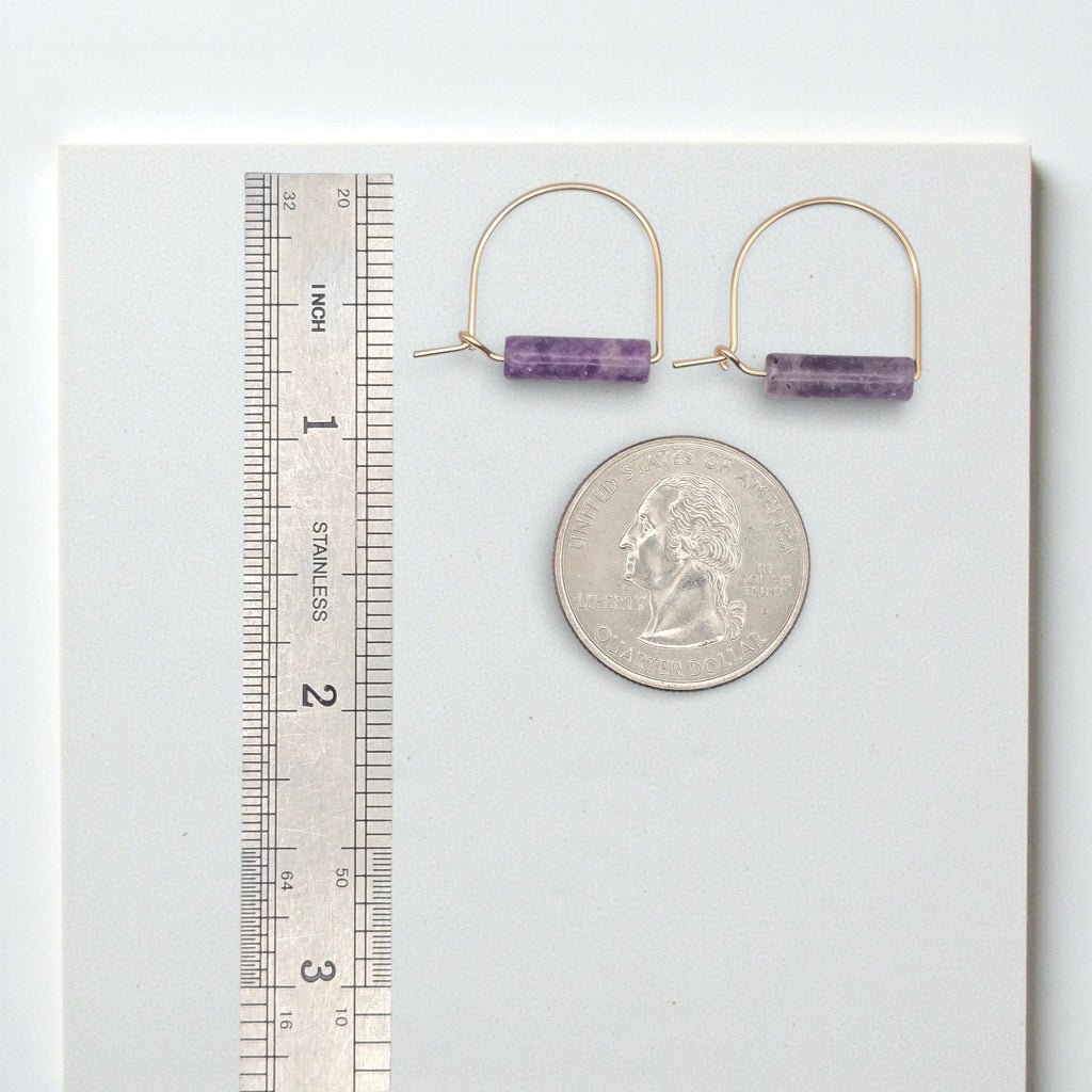 Arc Gemstone Earrings - Mountain Sunset Earrings Bijou by SAM