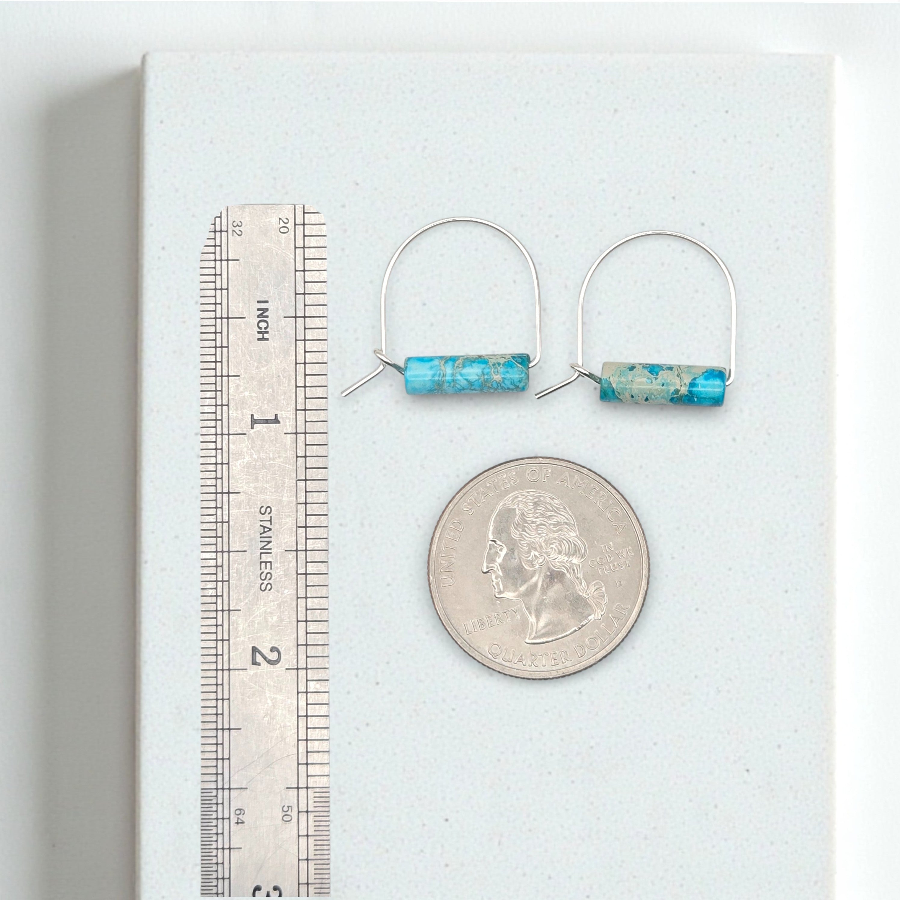 Arc Gemstone Earrings - Ocean Sunset Earrings Bijou by SAM
