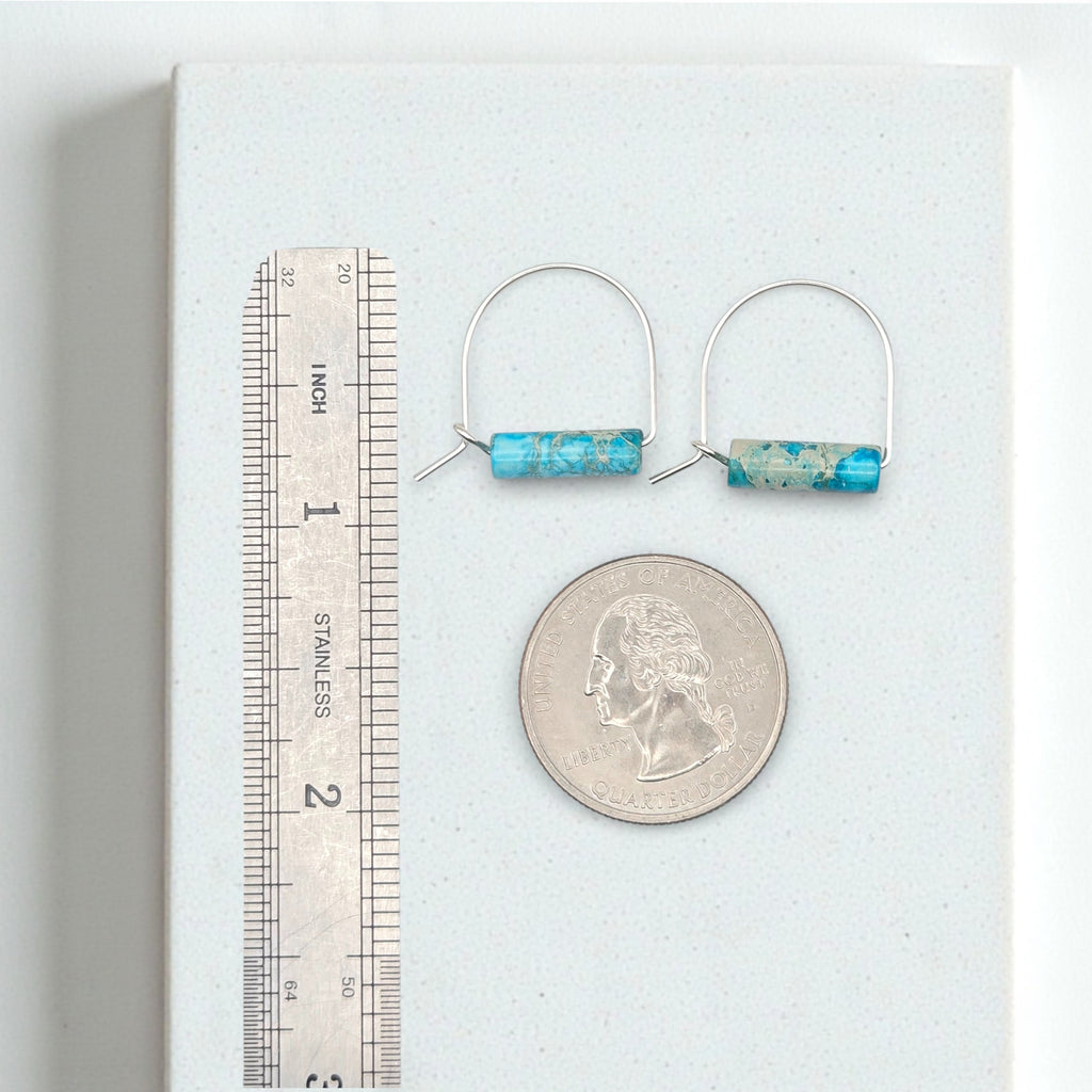 Arc Gemstone Earrings - Ocean Sunset Earrings Bijou by SAM