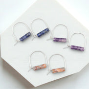 Arc Gemstone Earrings - Mountain Sunset Earrings Bijou by SAM