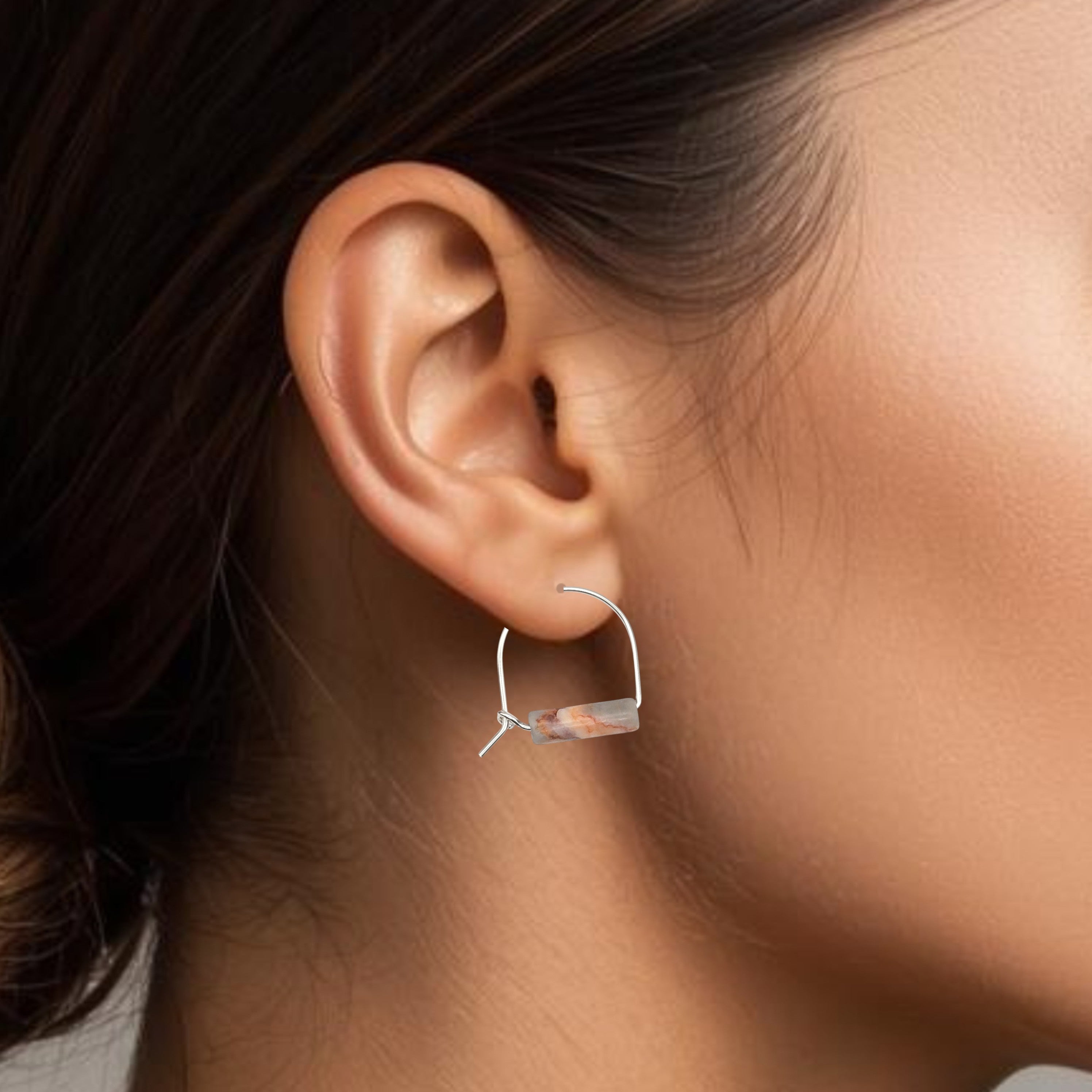 Arc Gemstone Earrings - Mountain Sunset Earrings Bijou by SAM