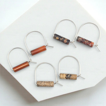 Arc Gemstone Earrings - Desert Sunset Earrings Bijou by SAM