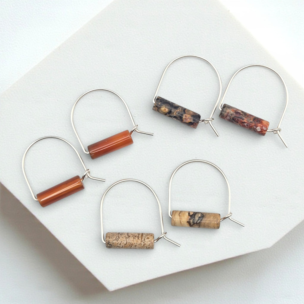 Arc Gemstone Earrings - Desert Sunset Earrings Bijou by SAM