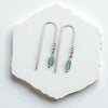 Mini Gemstone Threaders - Sunny Day Earrings Bijou by SAM Sterling Silver Blue Apatite